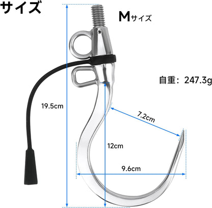 SANLIKE ギャフ 大魚釣り ステンレスギャフ フック先端 クエ ヒラマサ 青物 石鯛 磯釣り 大型魚ギャフ